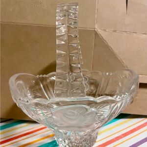 Vintage crystal basket